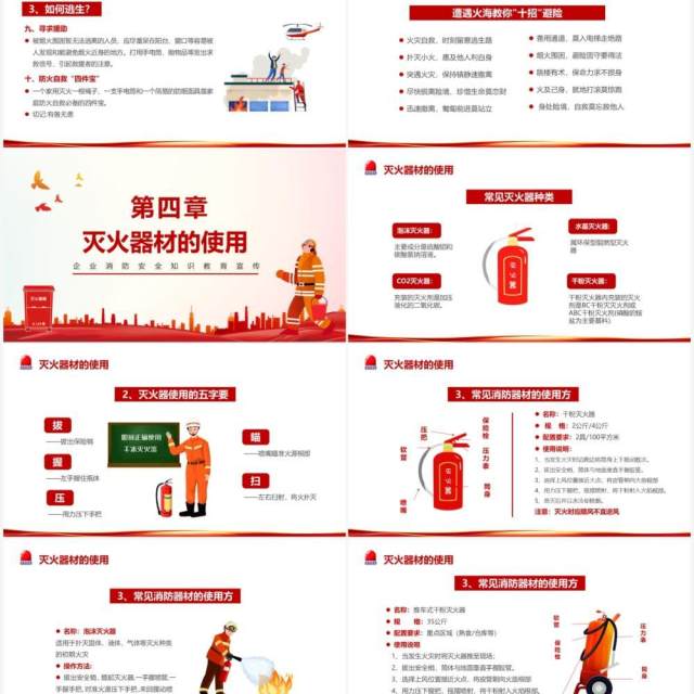 红色企业强化消防宣传普及消防知识安全教育PPT模板 红色企业强化消防宣传普及消防知识安全教育PPT模板