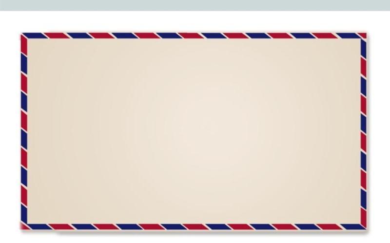 envelope红蓝格信封