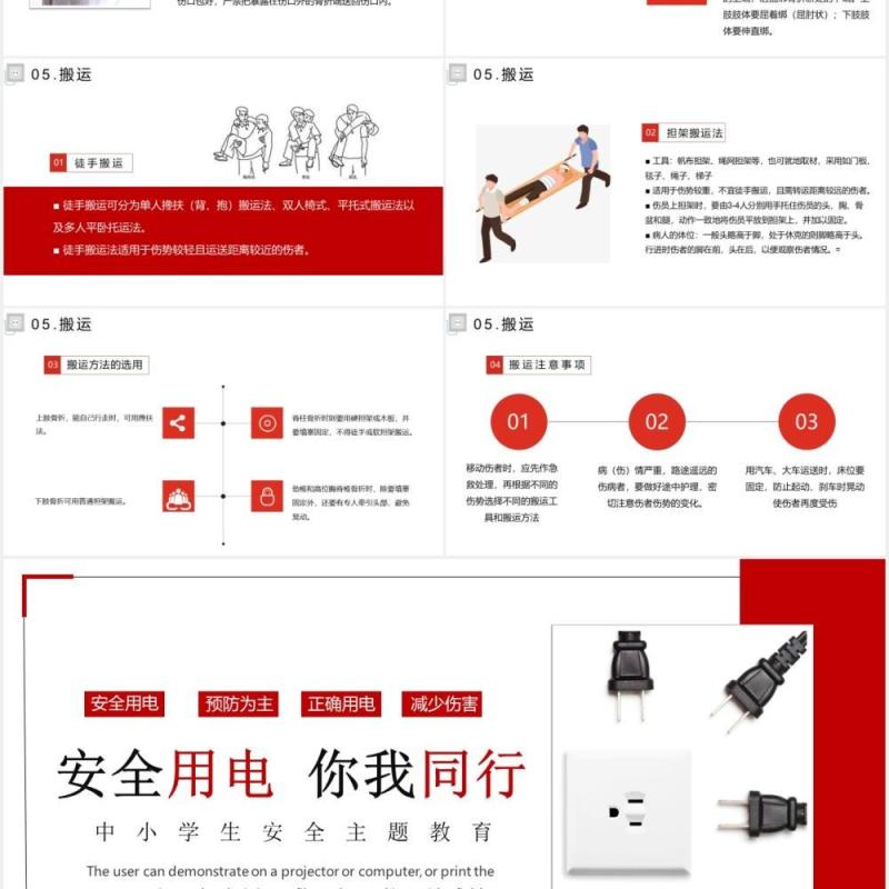 安全用电你我同行中小学生用电安全教育培训班会PPT模板