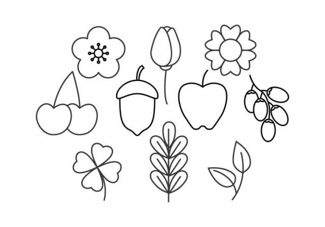  花线图标矢量