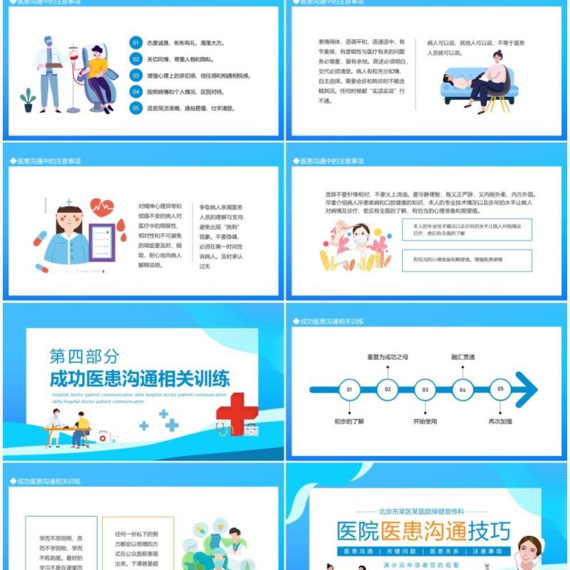 医院医患沟通技巧培训动态PPT模板