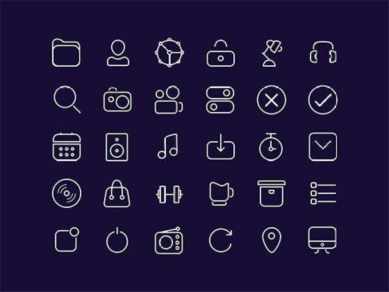 30 Useful Line Icons