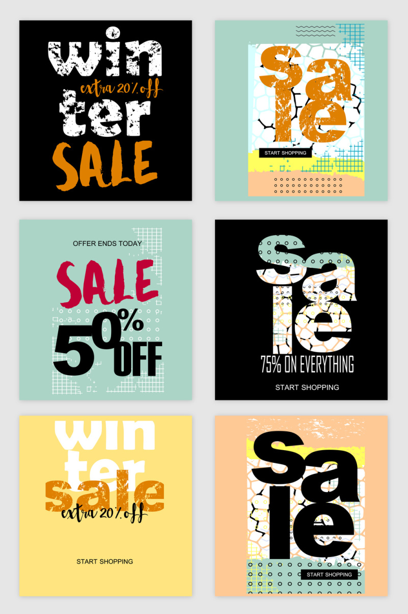 创意欧美风格促销海报设计元素素材