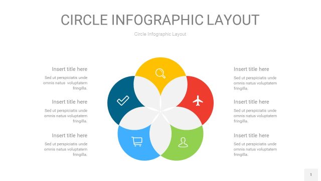 多色圆形PPT信息图1