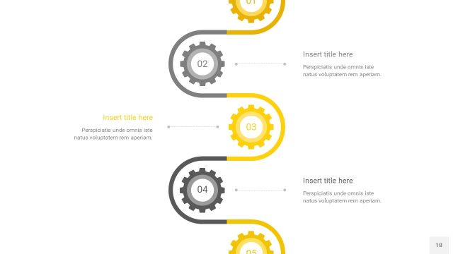灰黄色齿轮PPT信息图18