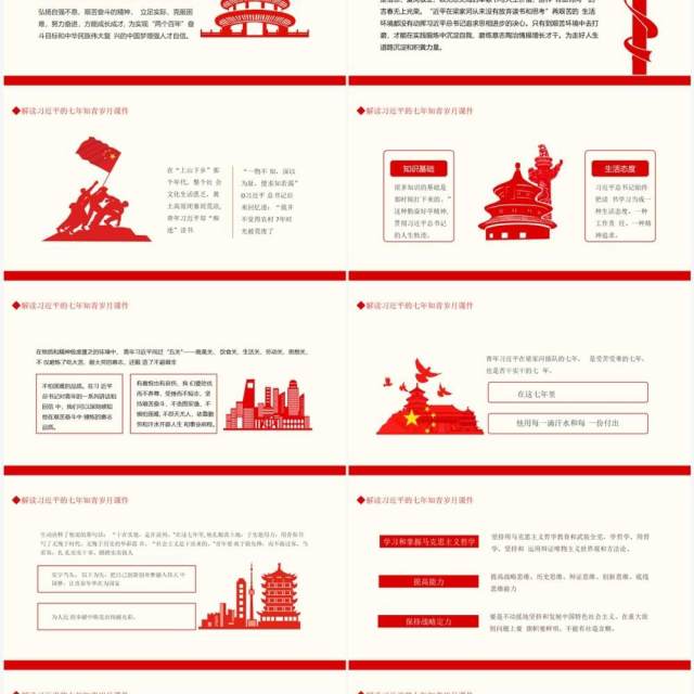 解读习近平的七年知青岁月课件动态PPT模板