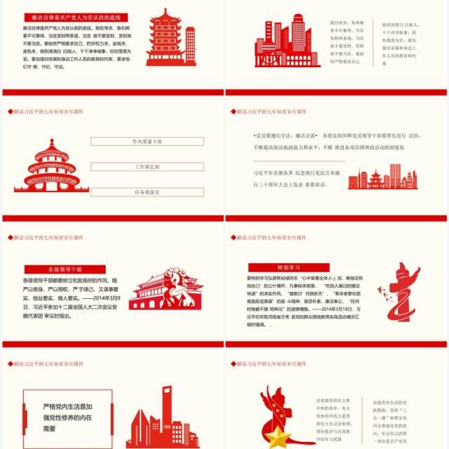 解读习近平的七年知青岁月课件动态PPT模板 解读习近平的七年知青岁月课件动态PPT模板