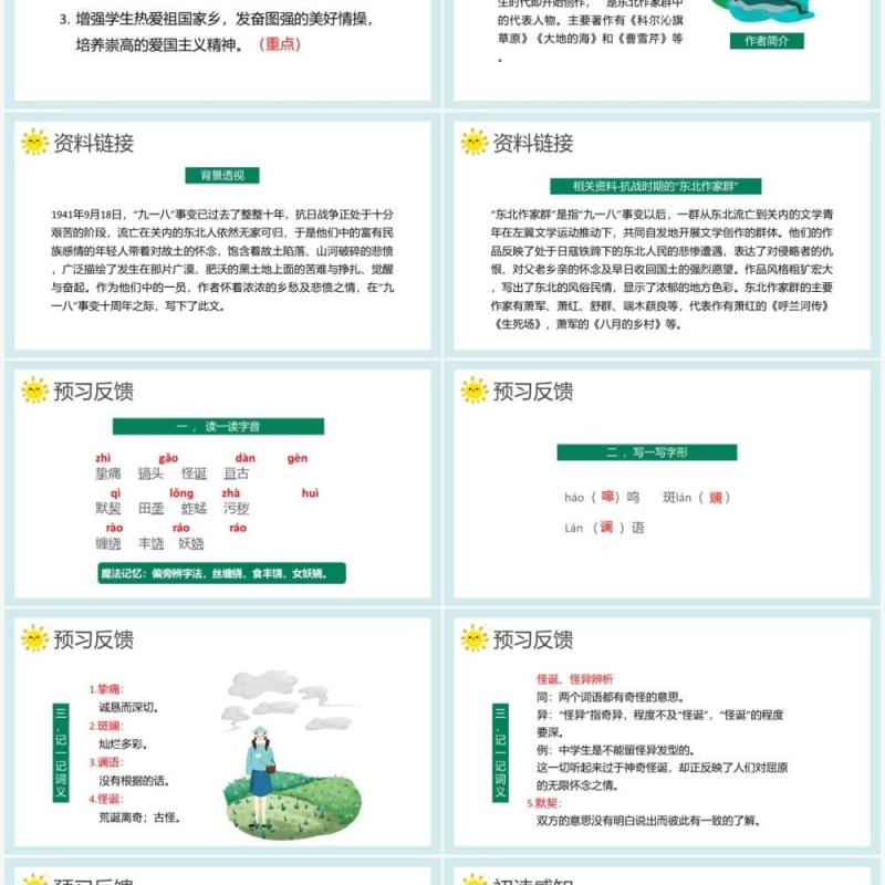 部编版七年级语文下册土地的誓言课件PPT模板