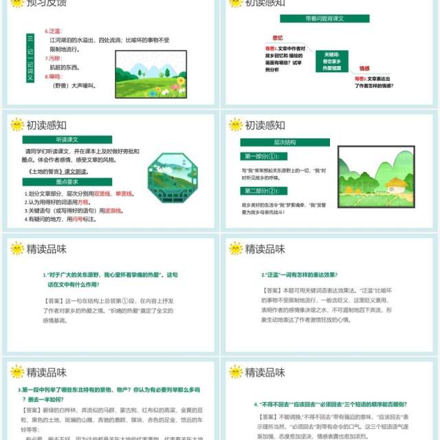 部编版七年级语文下册土地的誓言课件PPT模板