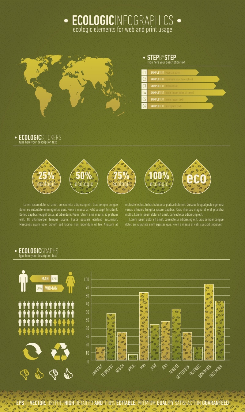 自然与生态矢量信息图05