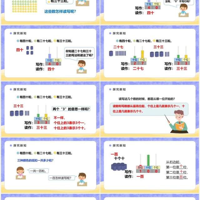 部编版一年级数学下册读数写数课件PPT模板 部编版一年级数学下册读数写数课件PPT模板