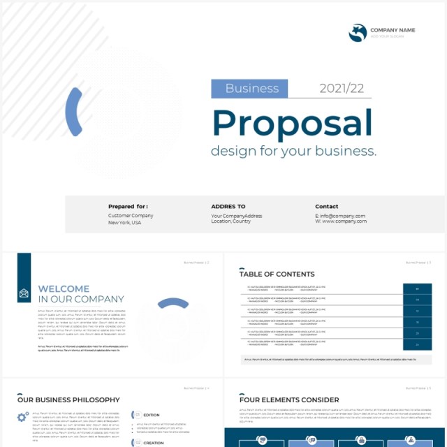 简约风公司业务建议书项目报告PPT模板（无图可插图）Bussines Proposal