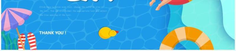 蓝色卡通风夏天你好动态PPT模板