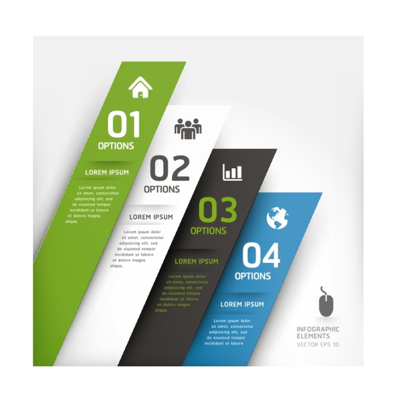 业务步骤信息图形矢量24