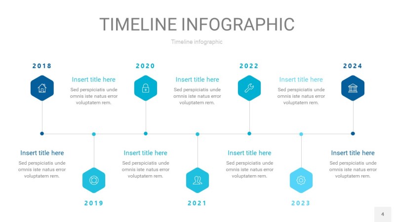 宝石蓝时间轴PPT信息图4