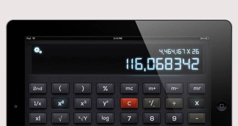 iPad Psd景观计算器UI套件 iPad Psd景观计算器UI套件