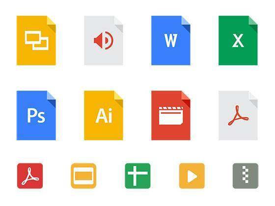 Google Drive 文件类型图标