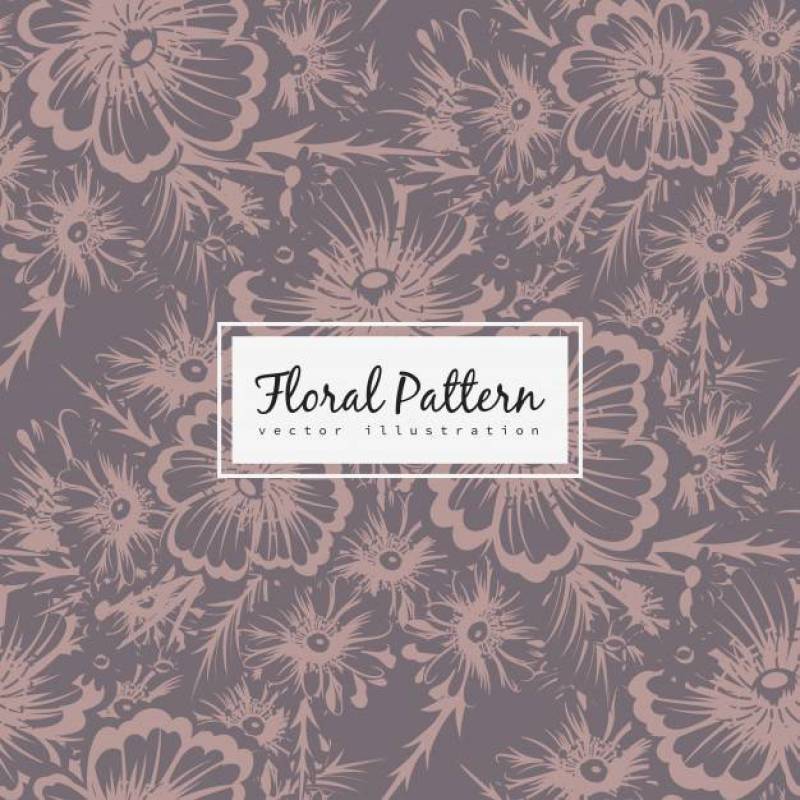 花无缝模式复古风格