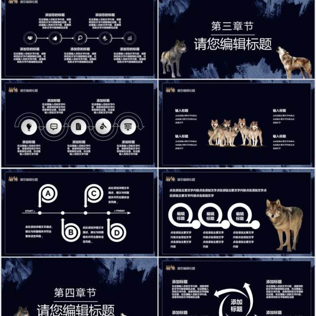企业狼性精神公司团队介绍宣传PPT模板 企业狼性精神公司团队介绍宣传PPT模板