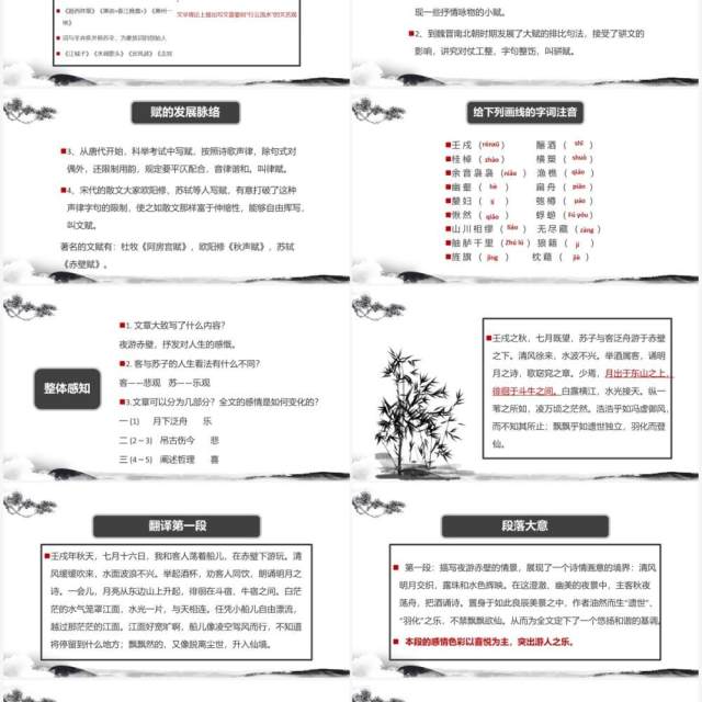 部编版高中语文必修二赤壁赋课件PPT模板 部编版高中语文必修二赤壁赋课件PPT模板