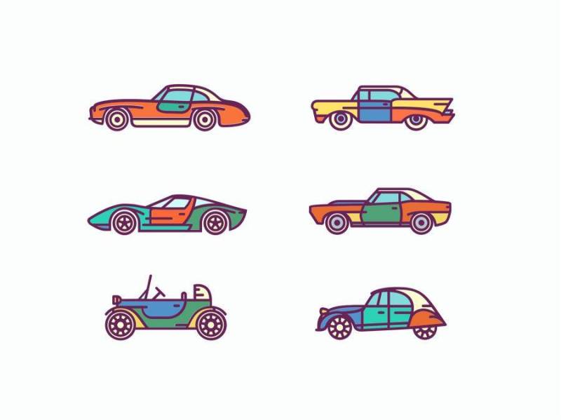 Retro Car Icons