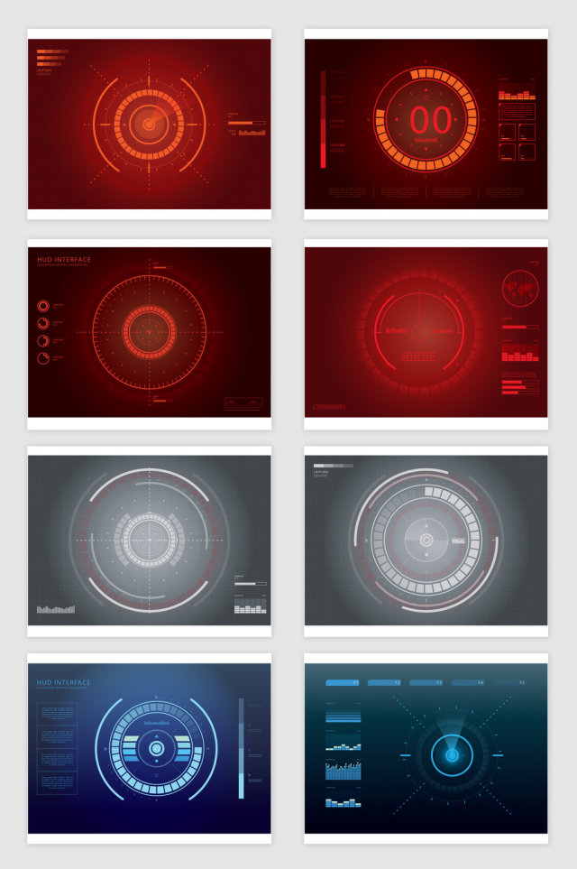 矢量HUD科技信息图像图案