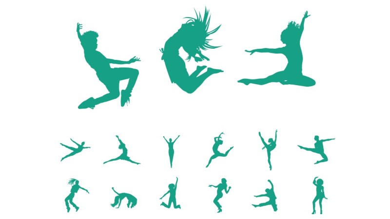 PPT图形人物体操锻炼