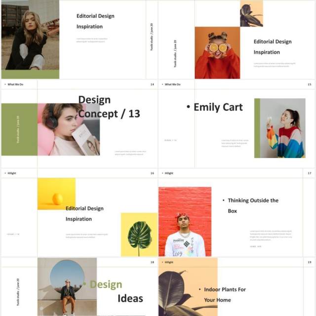 时尚简约图片排版设计摄影集展示PPT模板Yunik - Creative Powerpoint Template 时尚简约图片排版设计摄影集展示PPT模板Yunik - Creative Powerpoint Template
