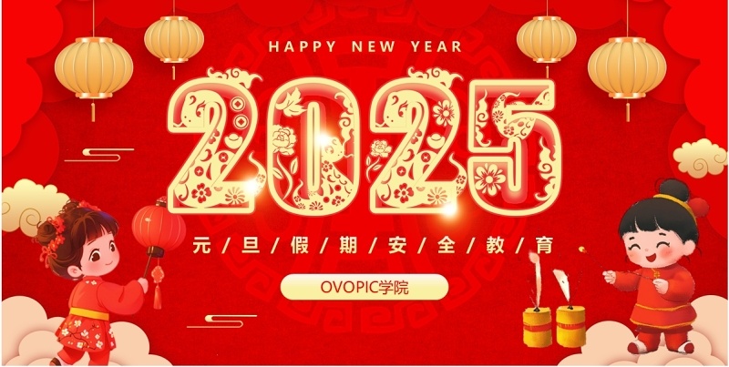 红色中国风2025元旦假期安全教育PPT模板