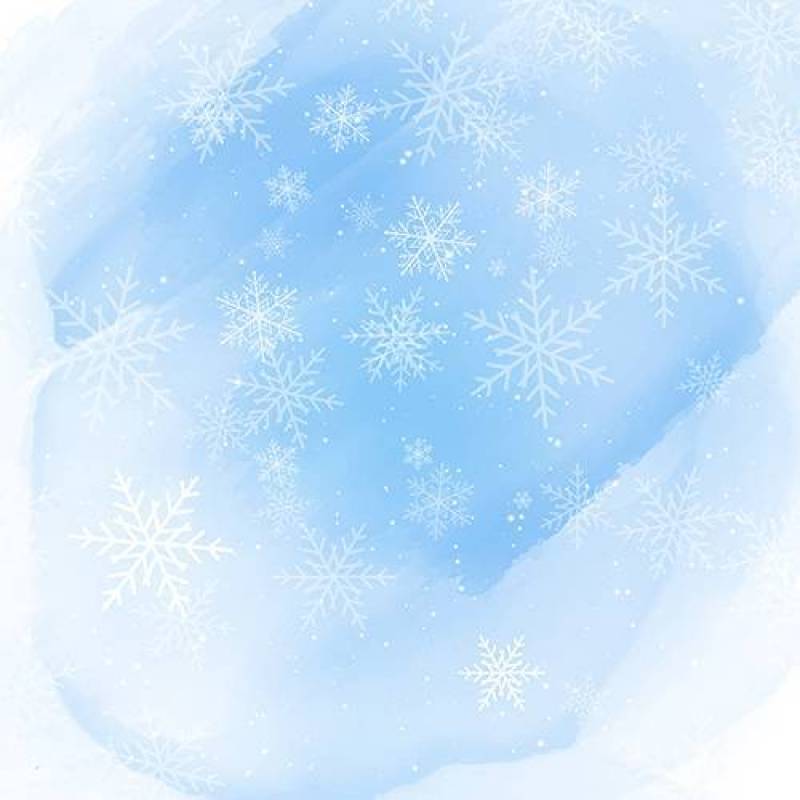 圣诞雪花水彩背景上