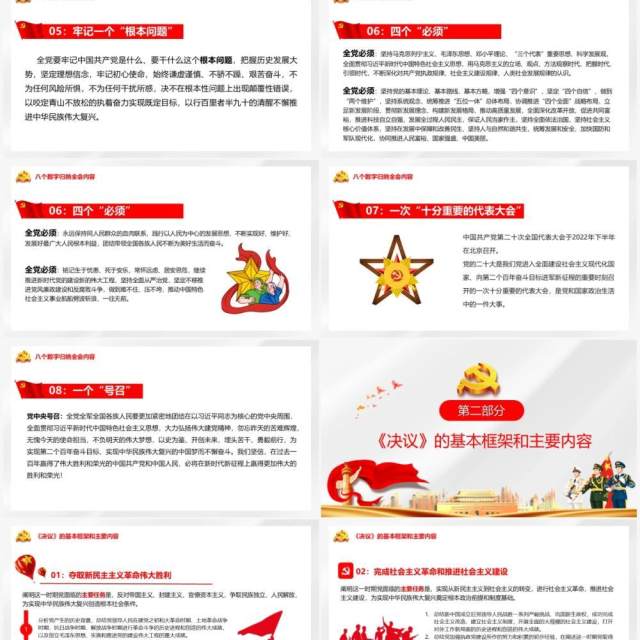 解读党的百年奋斗成就和历史经验PPT模板 解读党的百年奋斗成就和历史经验PPT模板
