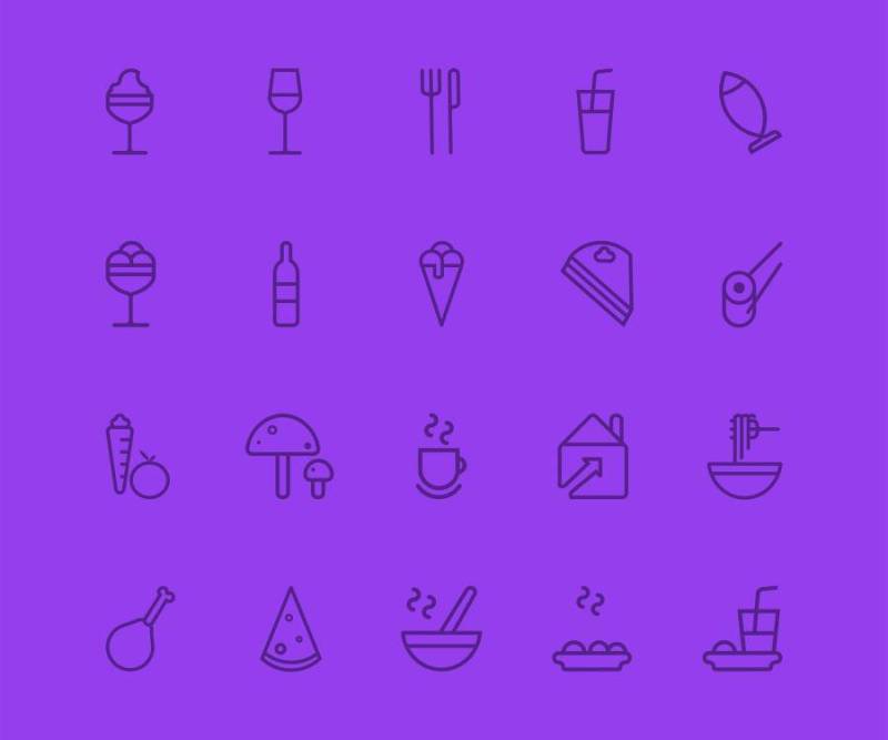 餐厅图标集