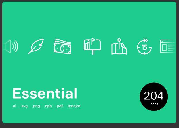 基本线条图标素材Essential Line Icons 基本线条图标素材Essential Line Icons