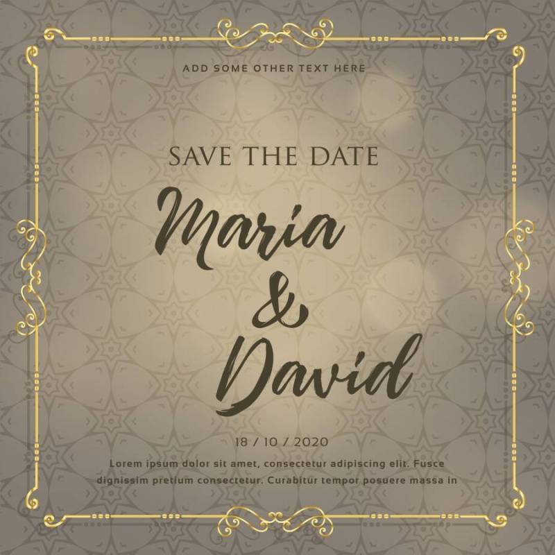 婚礼邀请卡设计与装饰元素