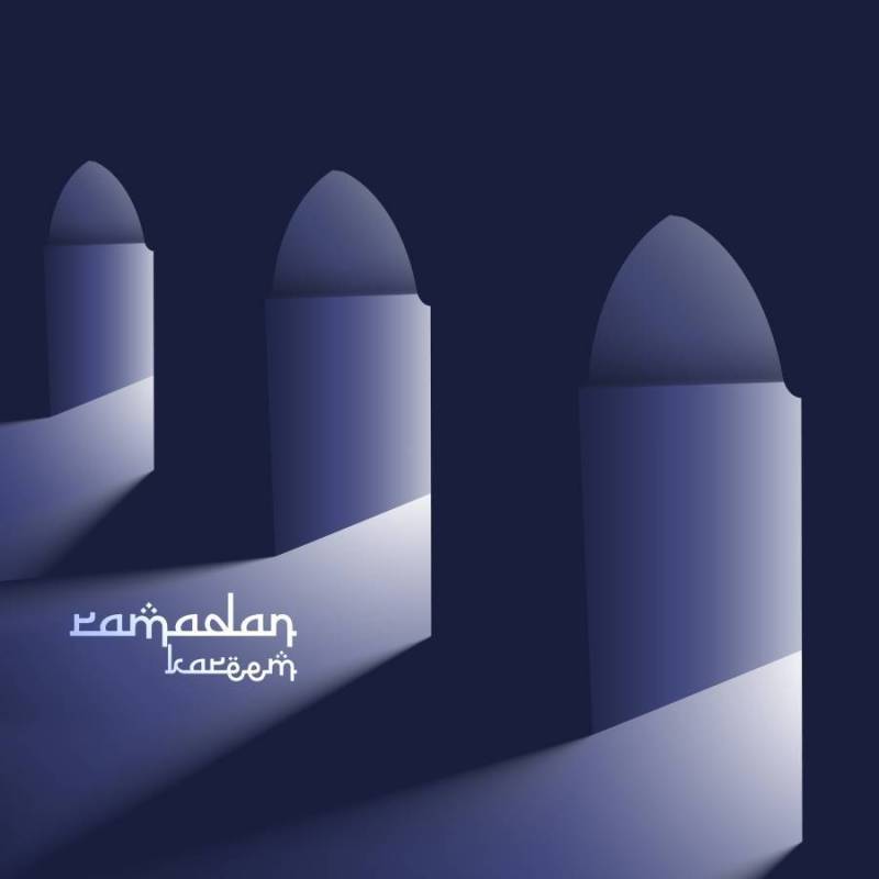 与圣洁光斋月背景的masjid门