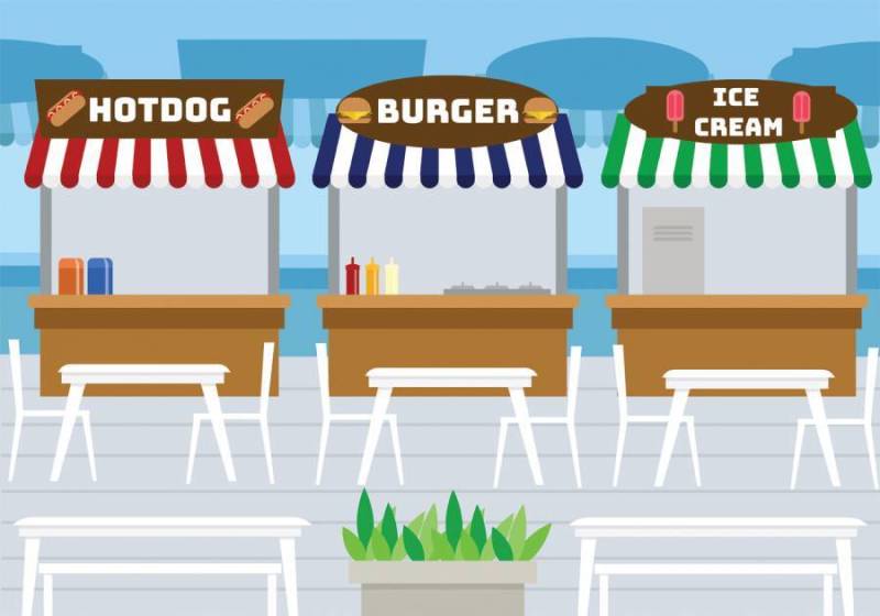 美食广场矢量设计