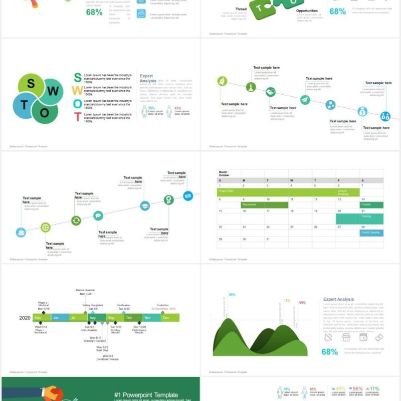 MBE风格可视化图表集PPT模板