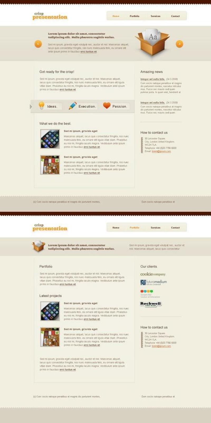 欧美茶叶网页设计模板——PSD