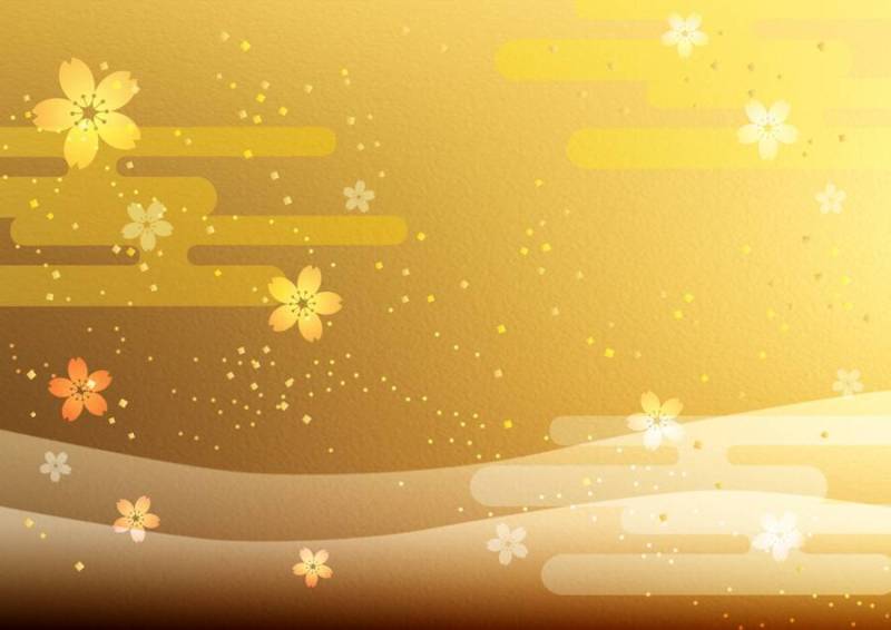 新春_桜_金箔_背景