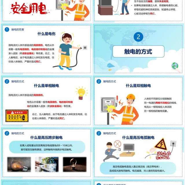蓝色卡通风中小学生校园用电安全教育主题PPT模板 蓝色卡通风中小学生校园用电安全教育主题PPT模板