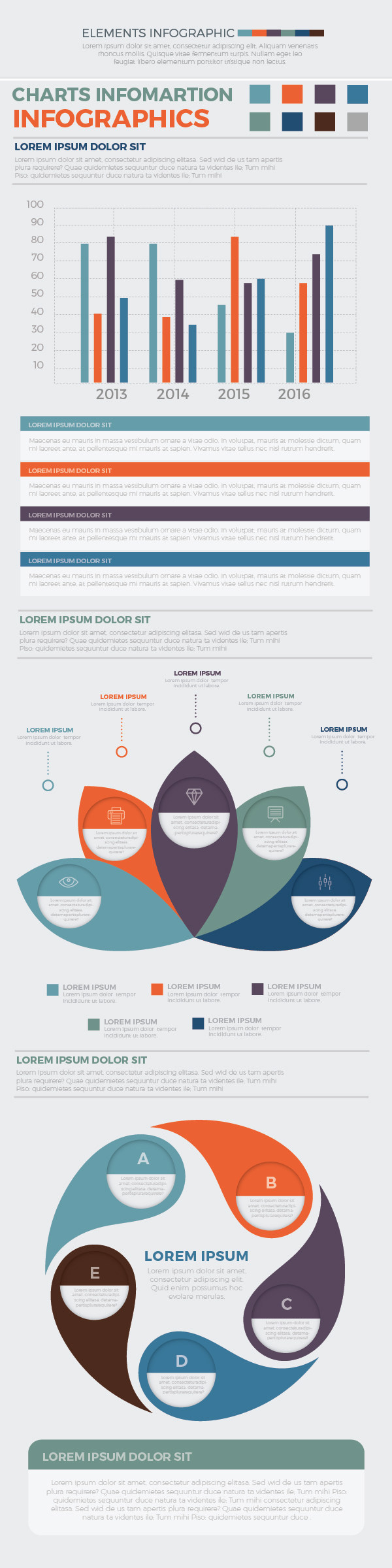 时间线信息图表设计元素 Infographic Set Design 时间线信息图表设计元素 Infographic Set Design