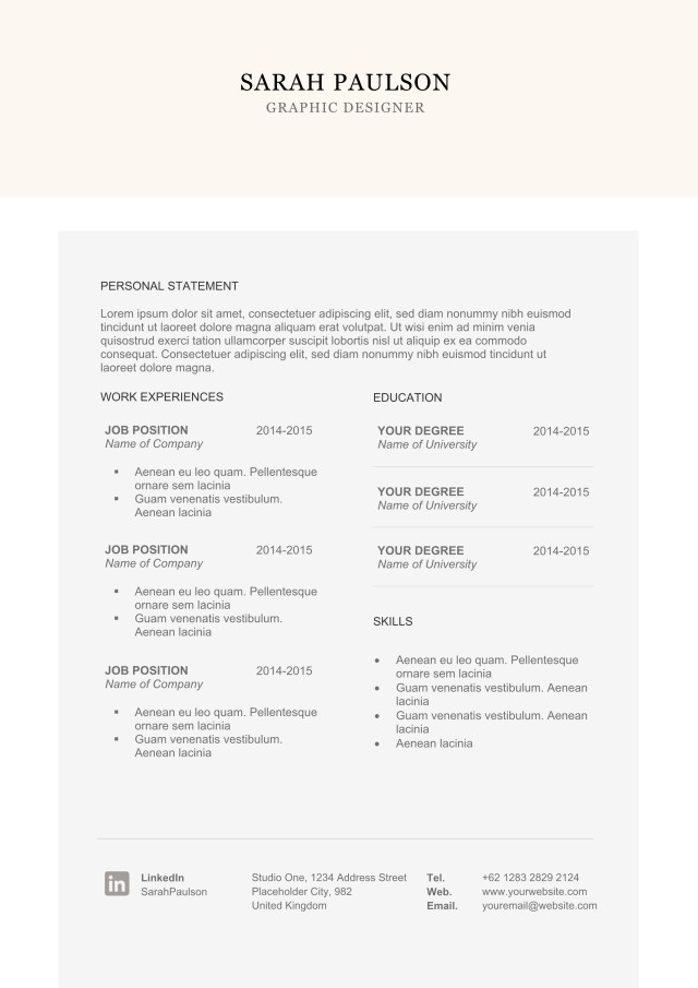 全英文外企求职英文个人简历WORD模板22 全英文外企求职英文个人简历WORD模板22