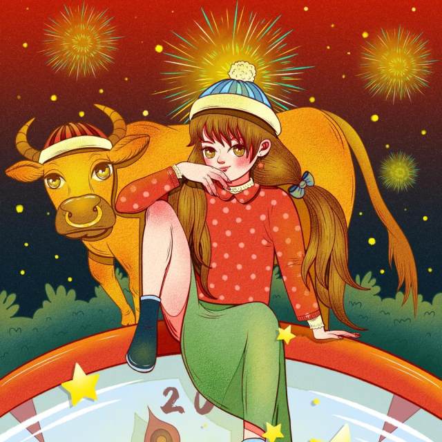 新年元旦2021跨年人物插画PSD设计素材14 新年元旦2021跨年人物插画PSD设计素材14