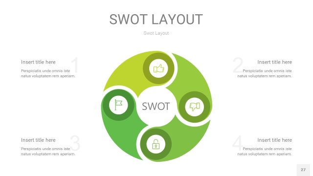 嫩绿色SWOT图表PPT27