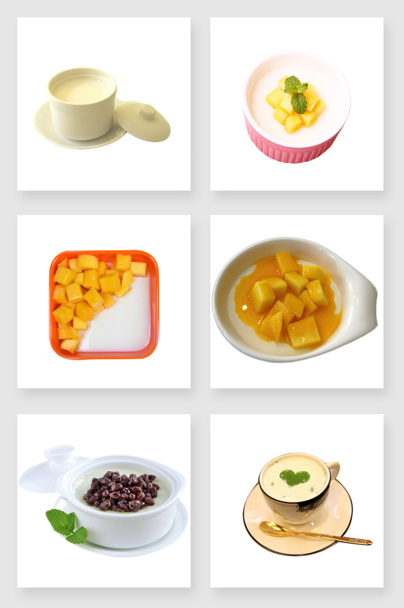 产品实物双皮奶设计元素