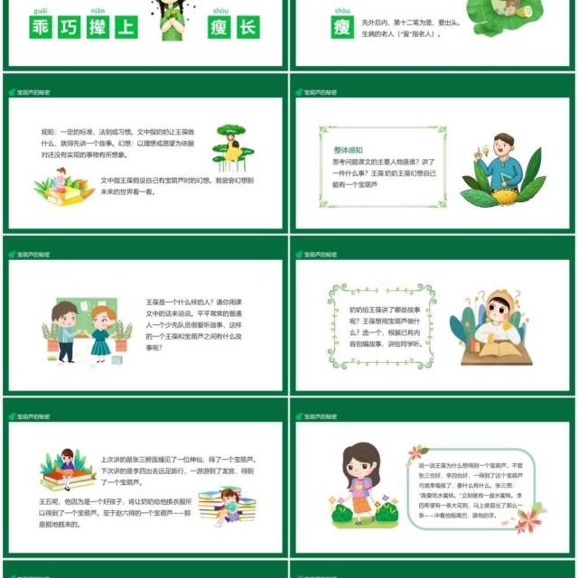 著名作家元定笔名张无诤宝葫芦的秘密动态PPT模板 著名作家元定笔名张无诤宝葫芦的秘密动态PPT模板