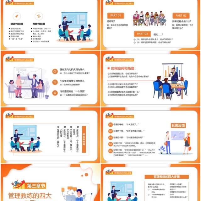 卡通风企业教练式管理教育培训PPT模板 卡通风企业教练式管理教育培训PPT模板