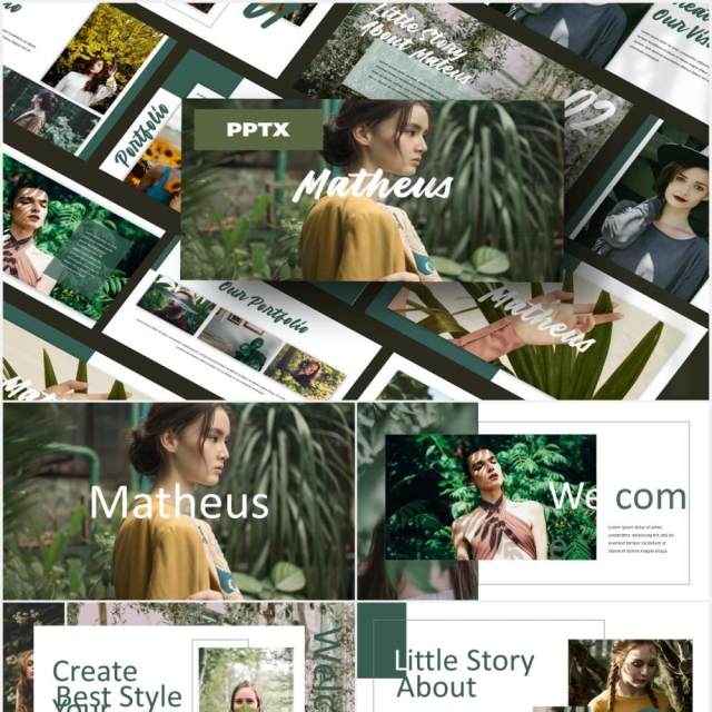 摄影作品展示PPT模板Matheus - Powerpoint Template