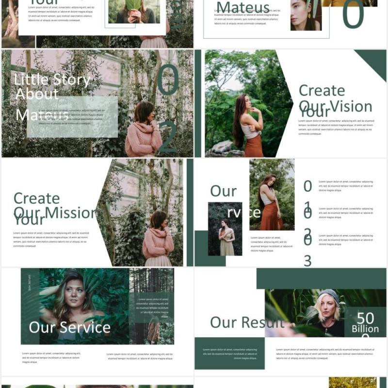 摄影作品展示PPT模板Matheus - Powerpoint Template