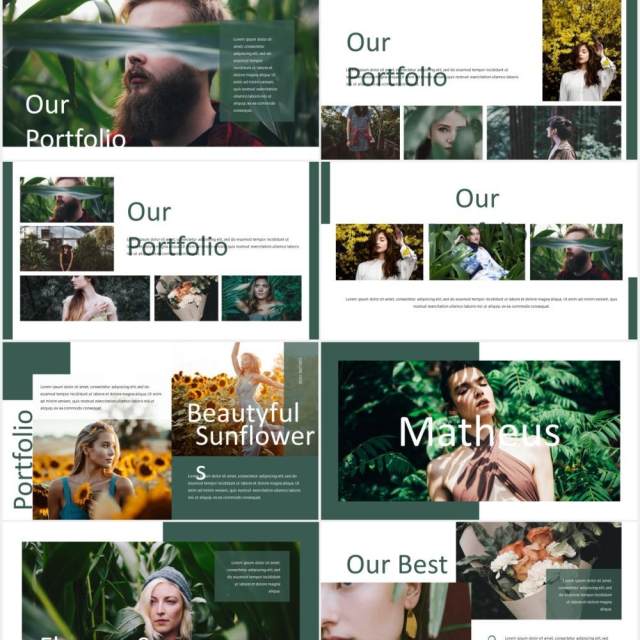 摄影作品展示PPT模板Matheus - Powerpoint Template